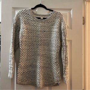 Black and white knit sweater